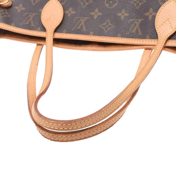Louis Vuitton Monogram Neverfull Brown Canvas Tote Bag - Picture 3 of 12